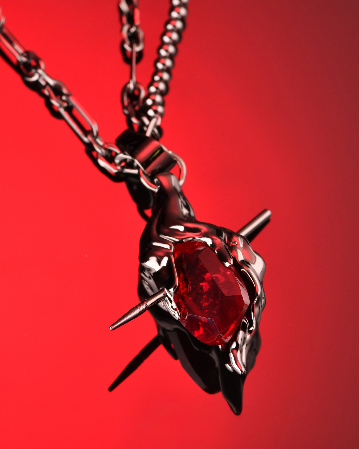 Sylus - Arrow Through Heart Necklace