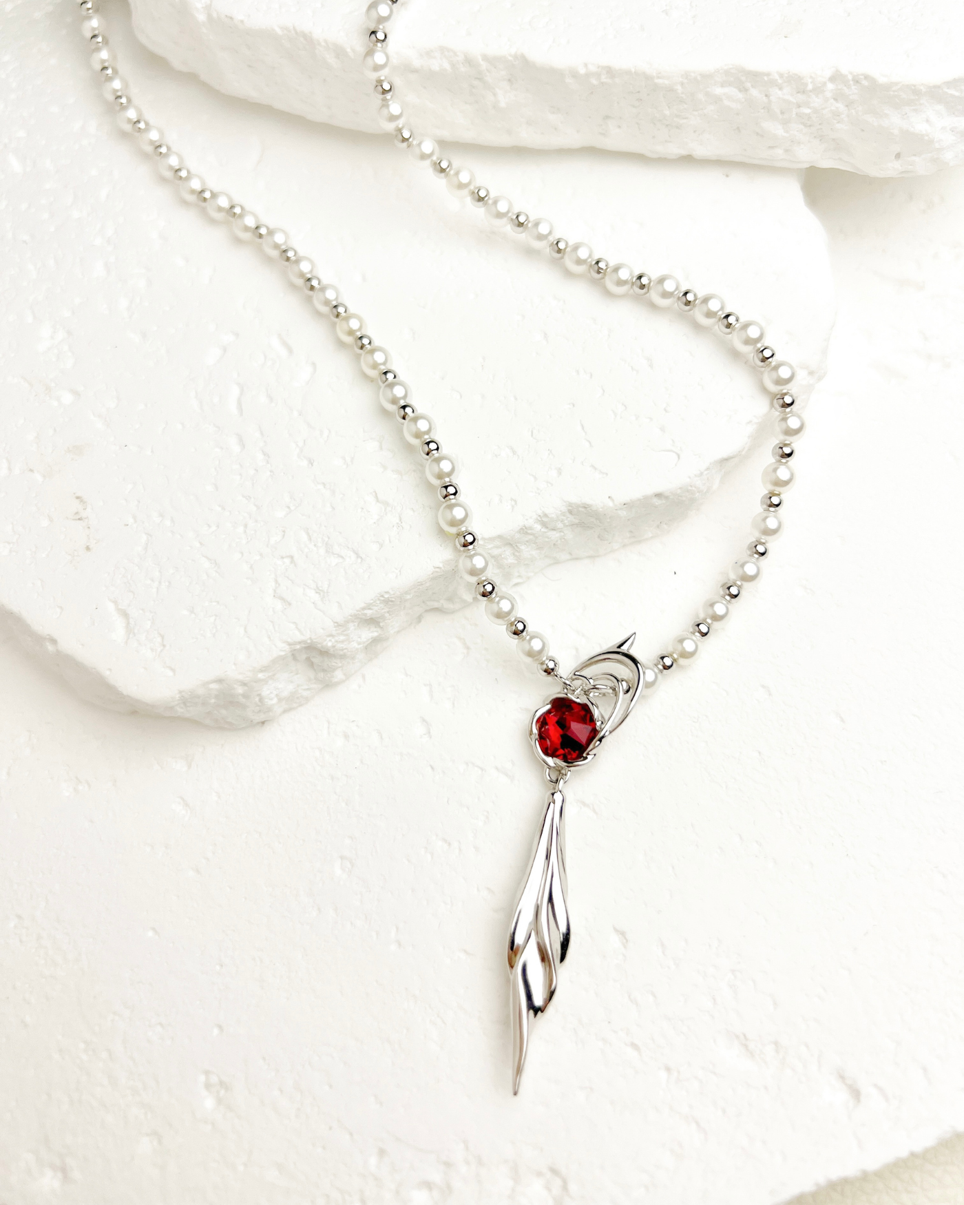 Caleb - Floating Floraletter Necklace