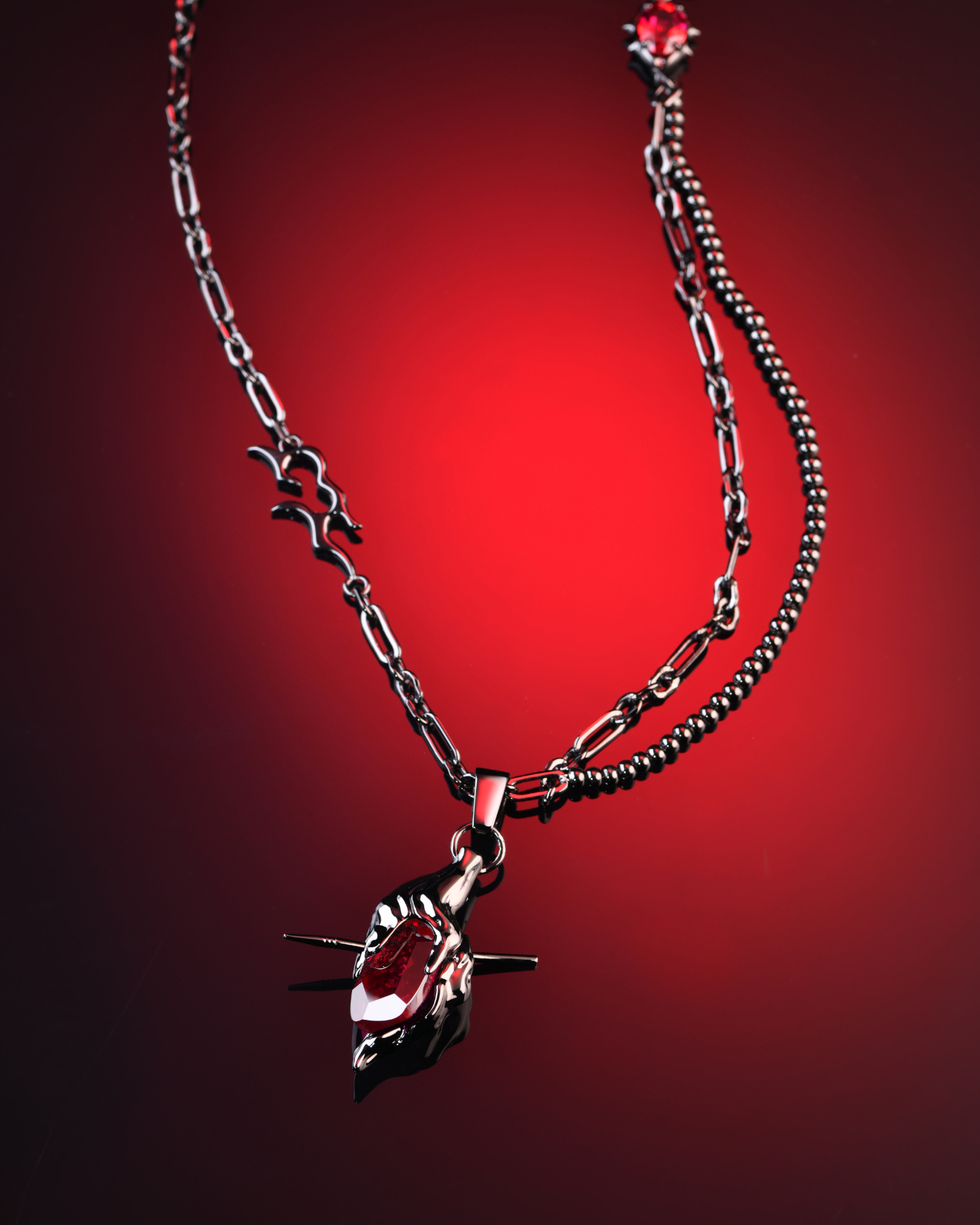 Sylus - Arrow Through Heart Necklace
