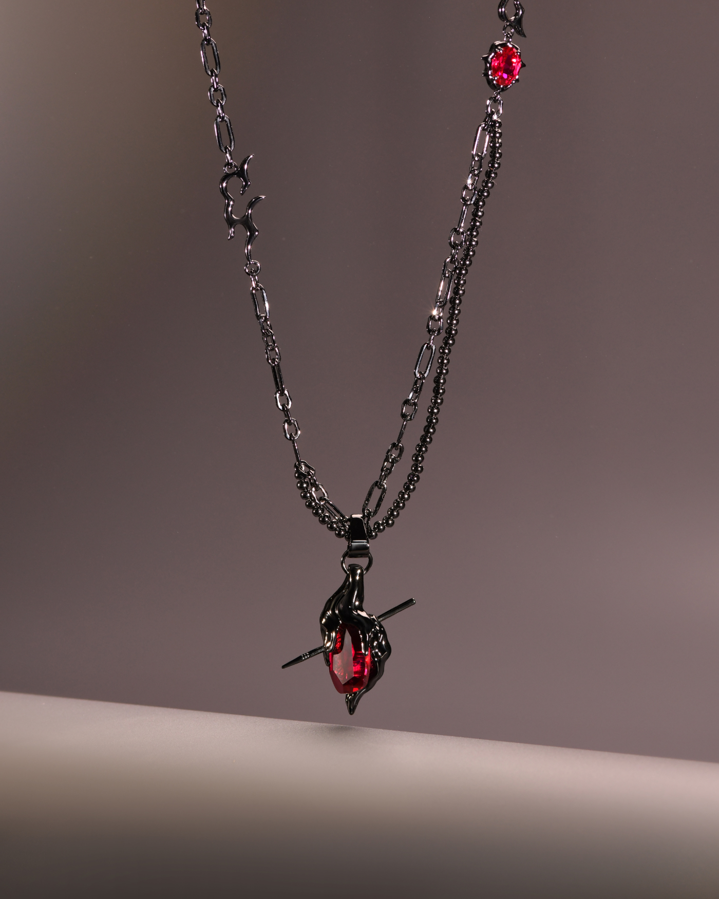 Sylus - Arrow Through Heart Necklace