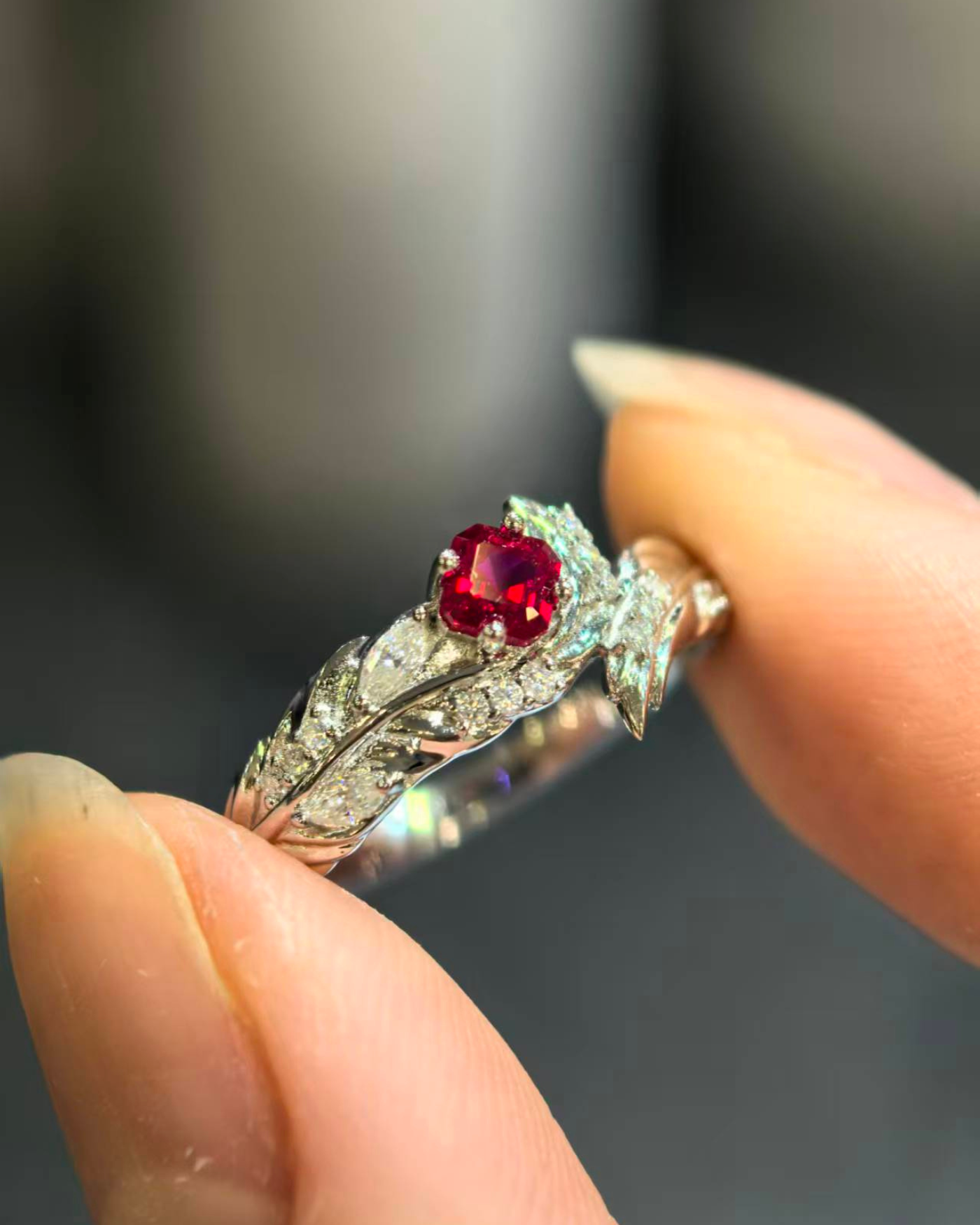 Sylus - Engagement Ring | Soul Feather (Ruby Version)