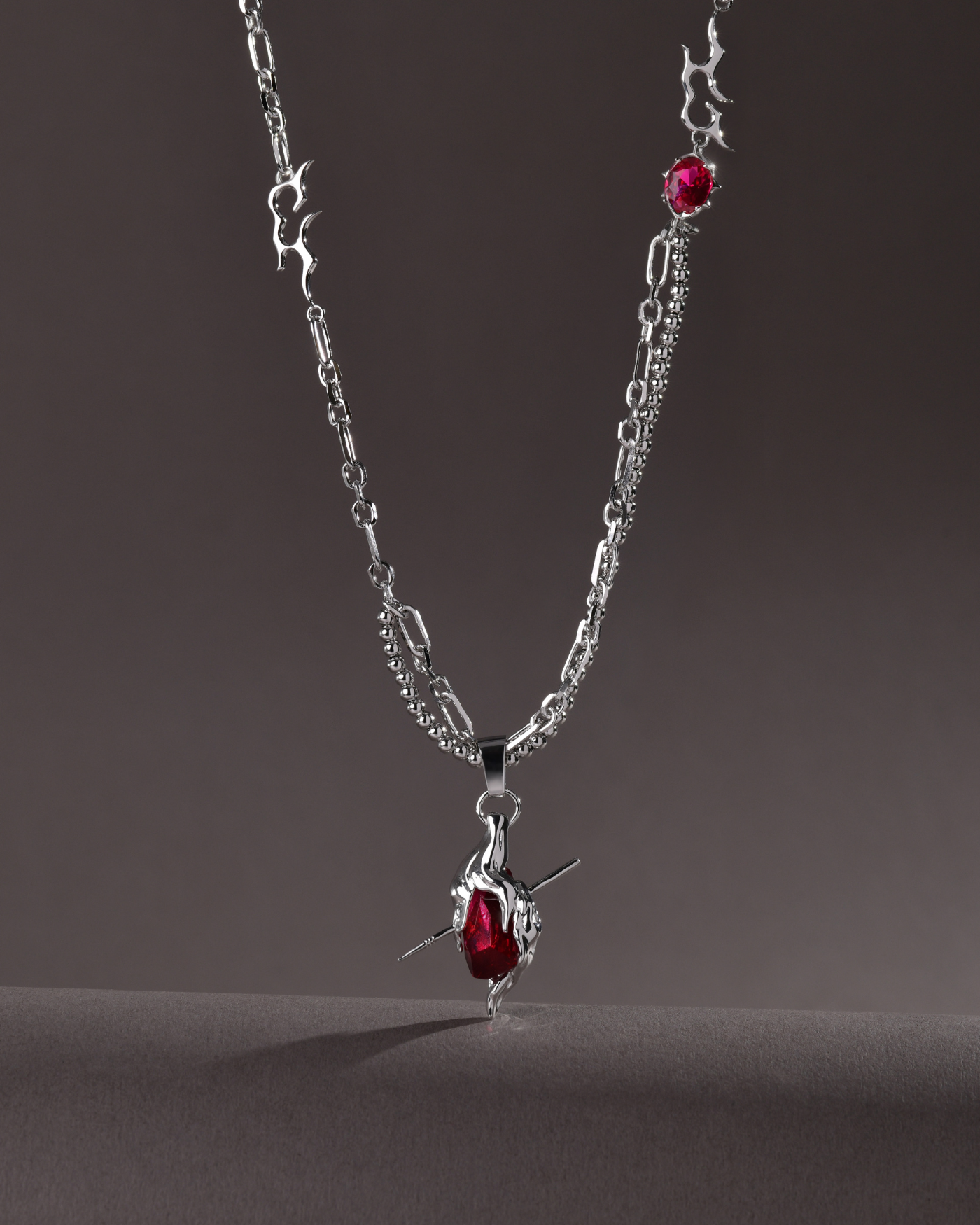Sylus - Arrow Through Heart Necklace