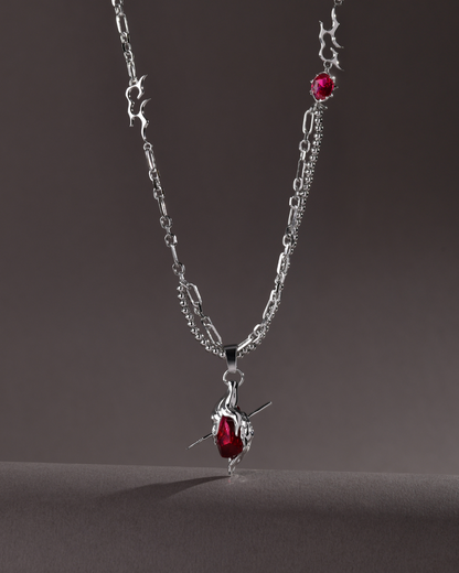Sylus - Arrow Through Heart Necklace