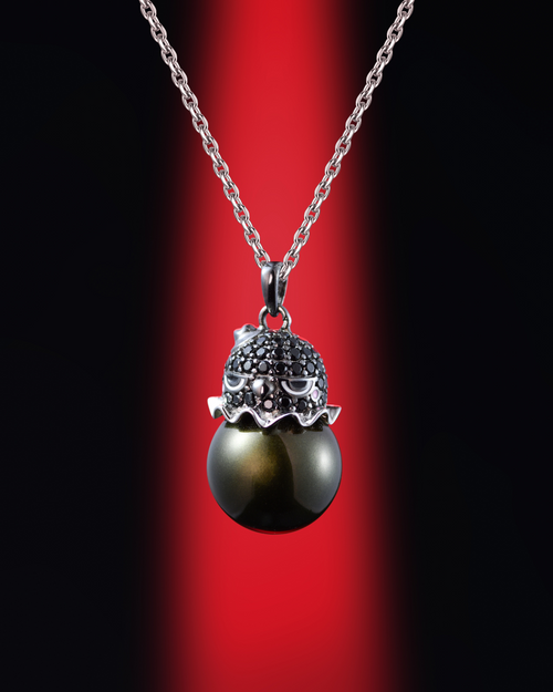 Sylus - Grumpy Crow Pearl Necklace