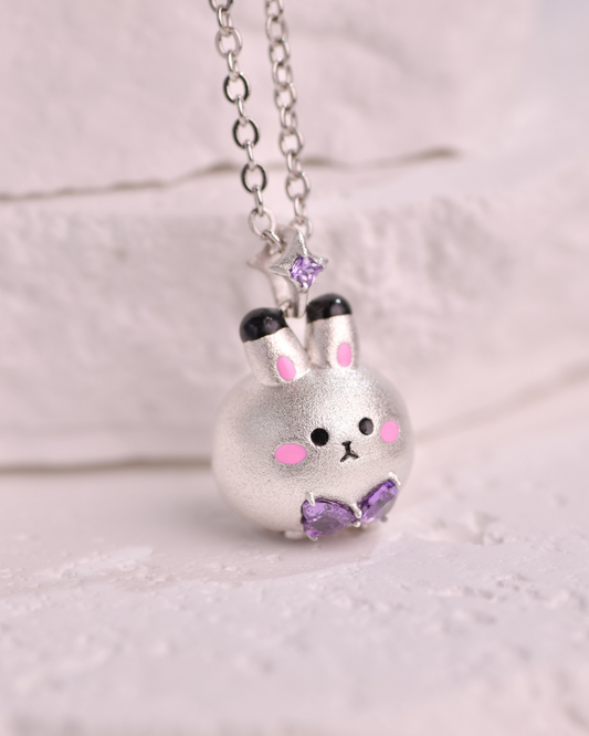 Arctic Bunny Charm Necklace