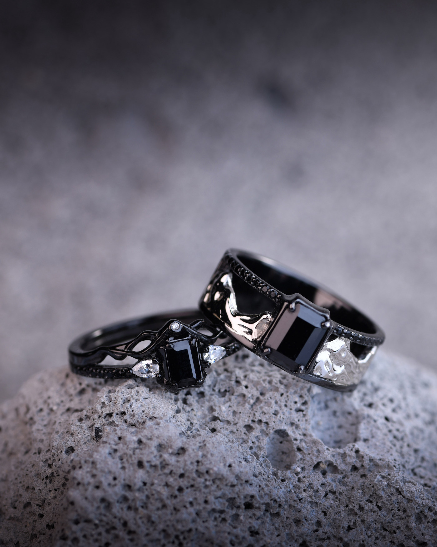 Nightfall Series - Nocturnal Mist Men's Ring