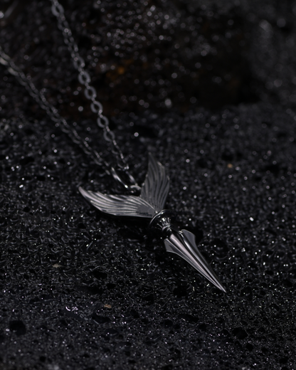 Fishtail Dagger Pendant (Black Gold)