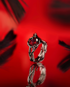 Sylus - Crow Vine Ruby Ring