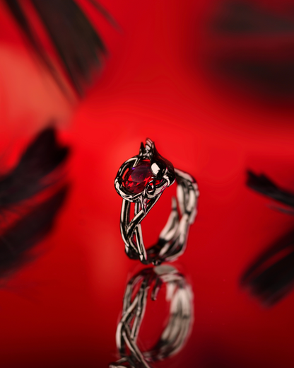 Crow Vine Ruby Ring