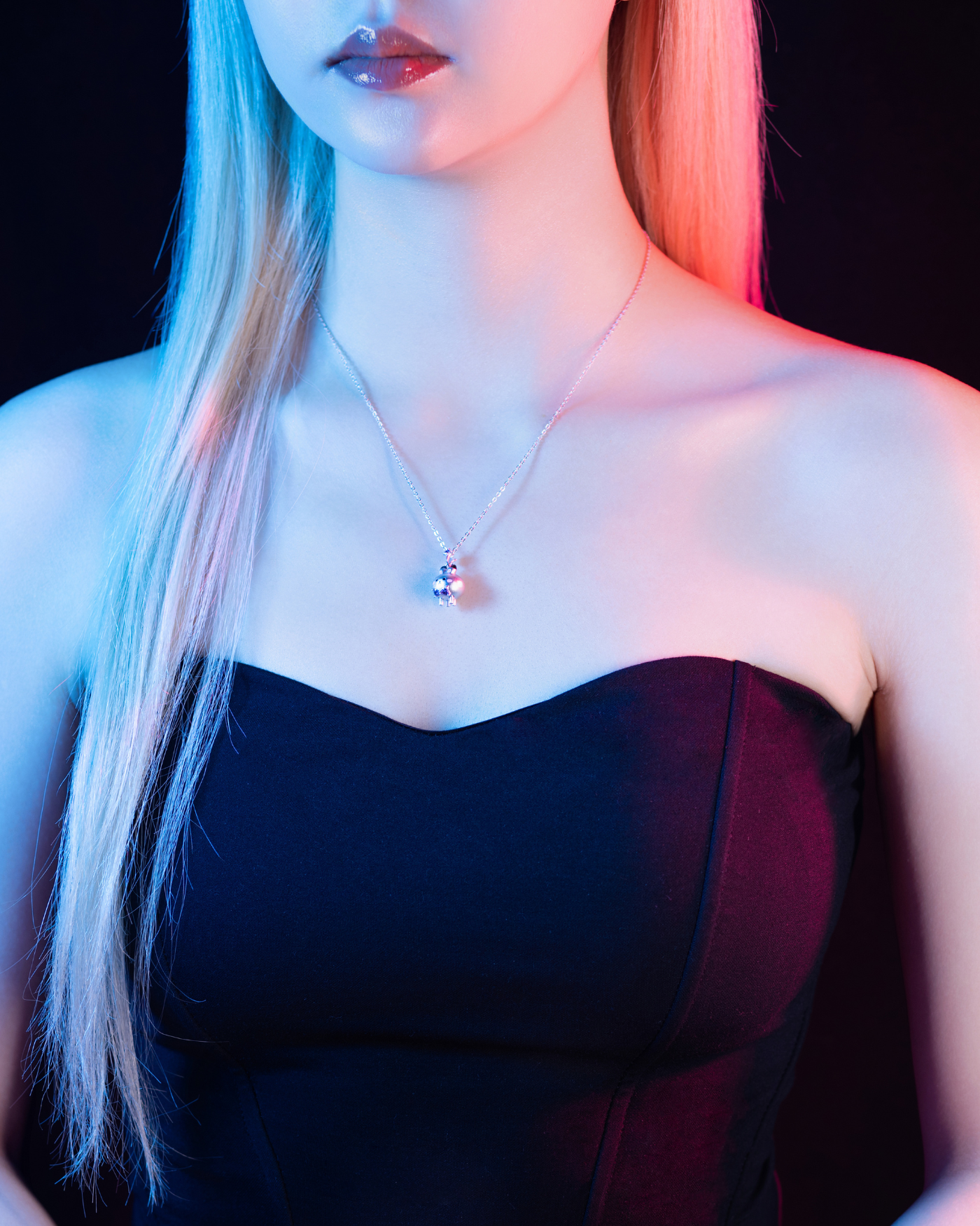 Xavier - Arctic Bunny Charm Necklace