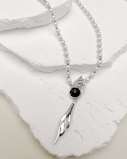 Caleb - Floating Floraletter Necklace | Stainless Steel Edition