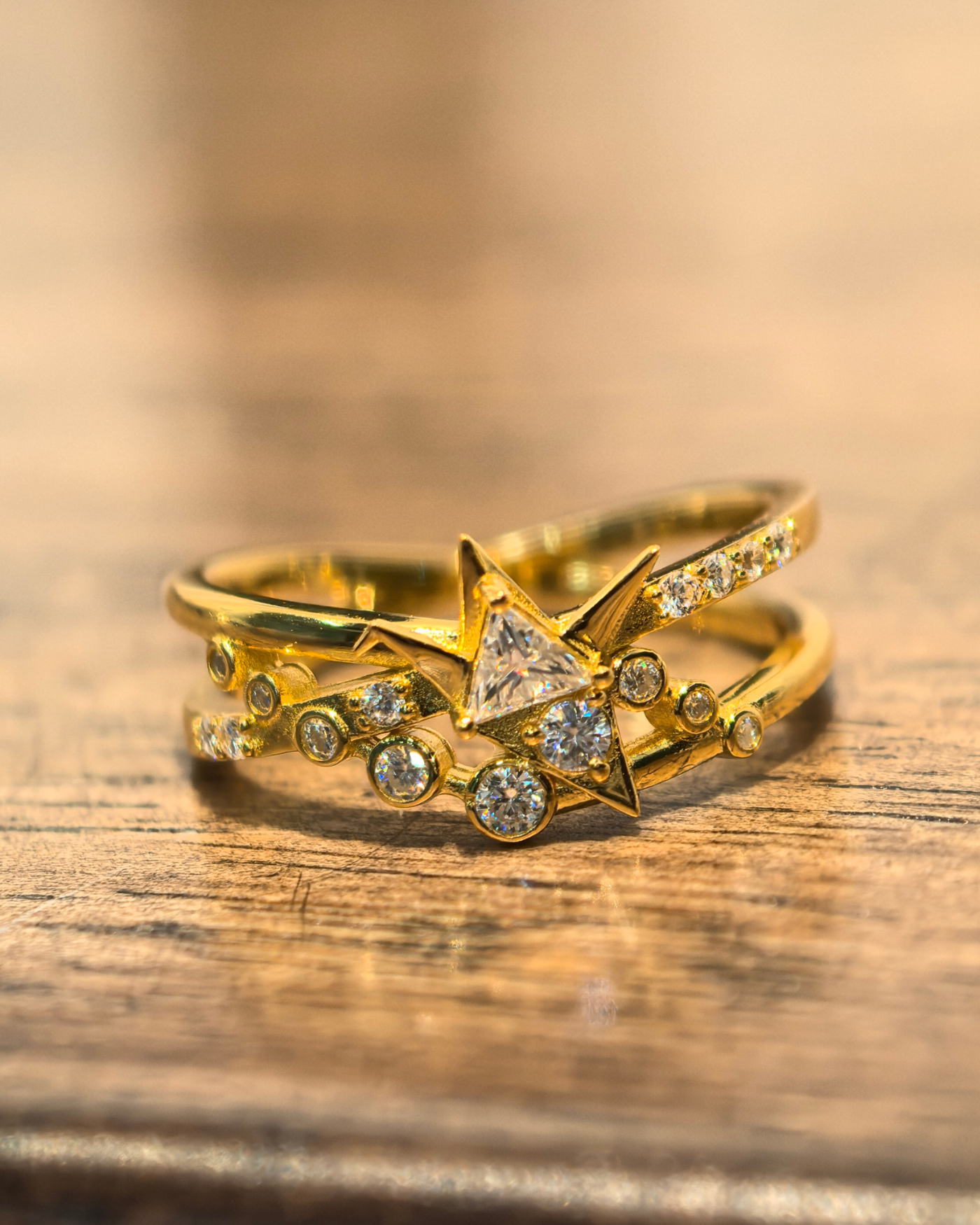 Caleb - Engagement Ring | Homeward Crane (Gold Finish)