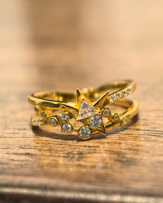 Caleb - Engagement Ring | Homeward Crane (Gold Finish)