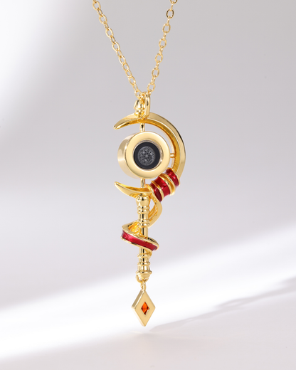 Frieren - Elf Staff Necklace | Black Projection Edition