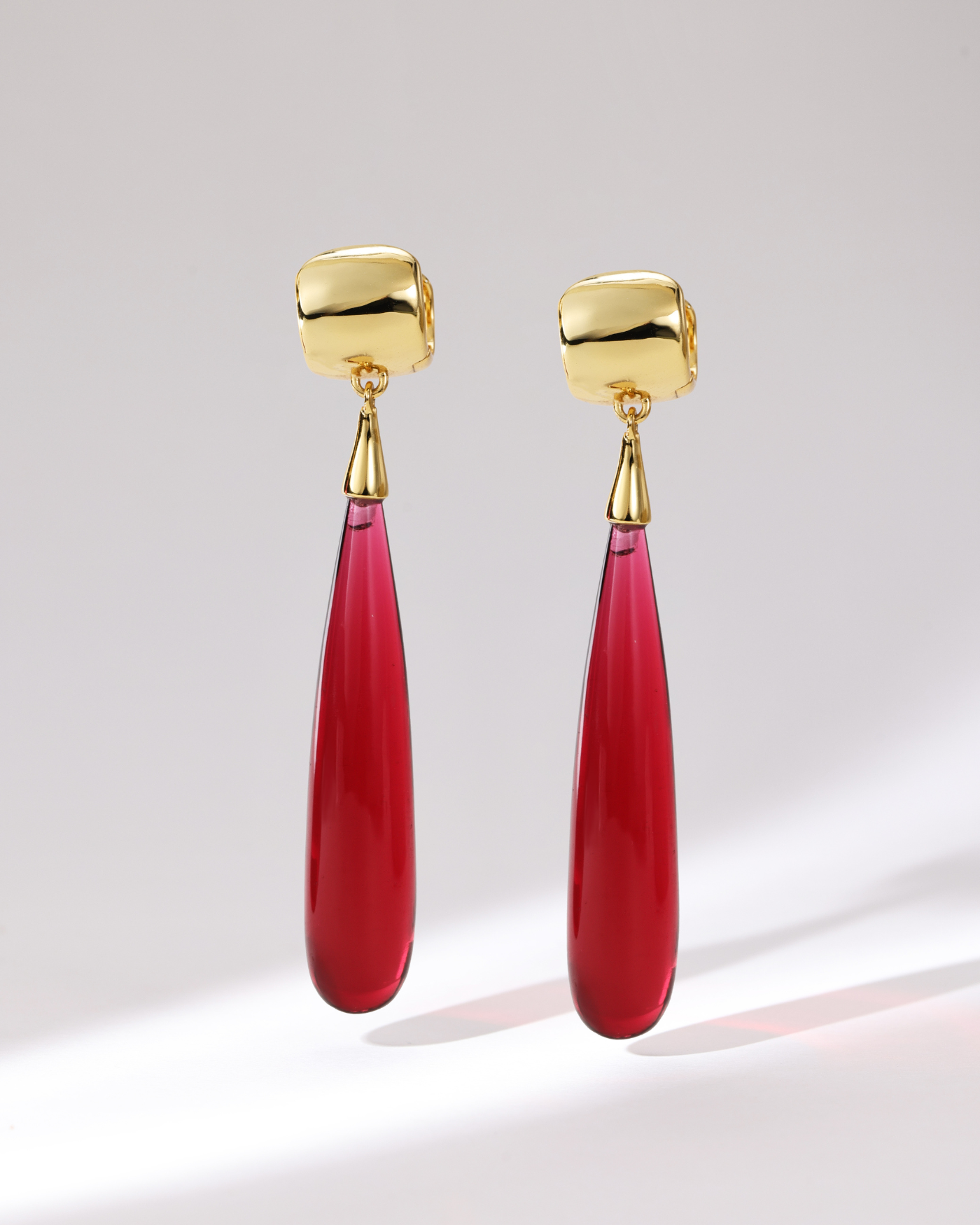 Frieren - Red Teardrop Earrings