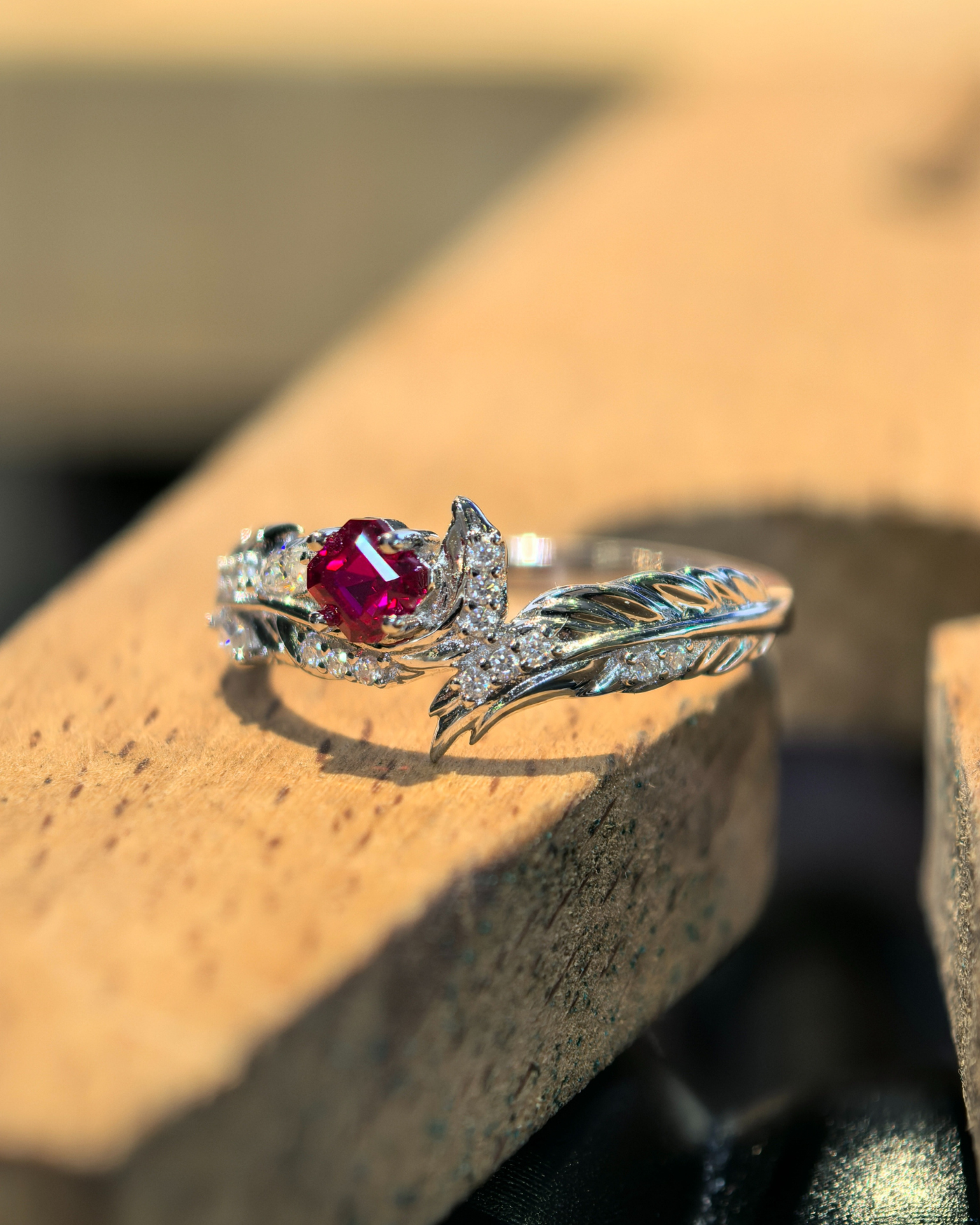 Sylus - Engagement Ring | Soul Feather (Ruby Version)