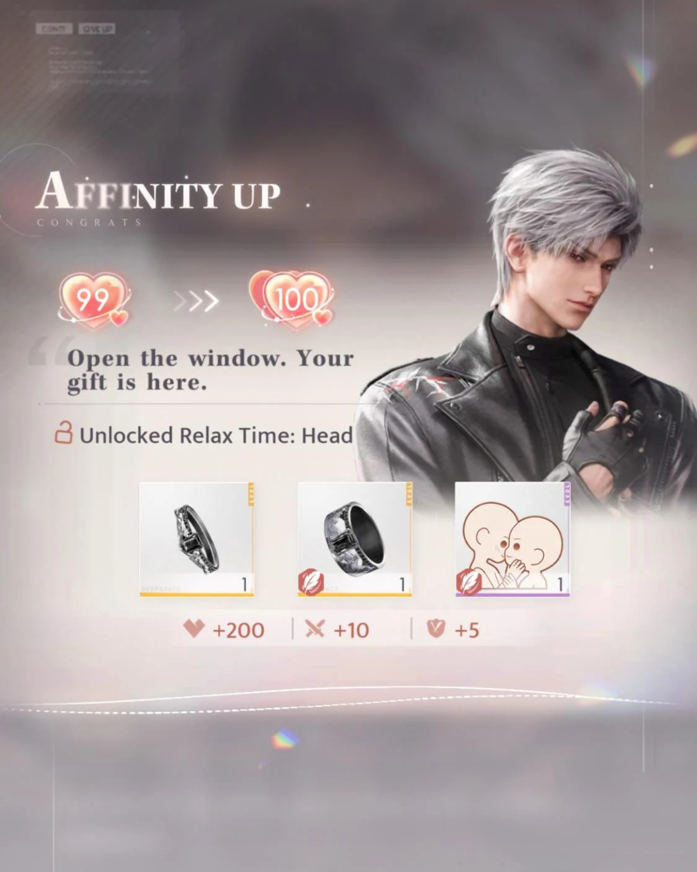 Sylus' Affinity level 100 rings in game｜Affinity 100 | Love and Deepspace
