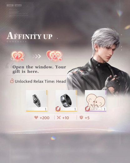 Sylus' Affinity level 100 rings in game｜Affinity 100 | Love and Deepspace