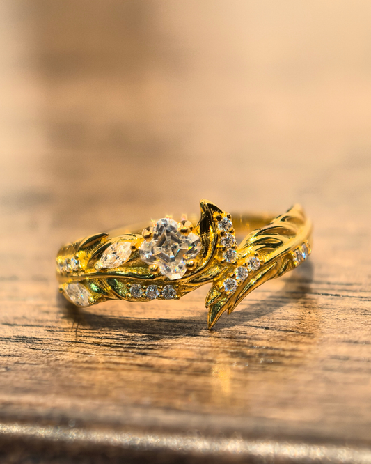 Sylus - Engagement Ring | Soul Feather (Gold Finish)