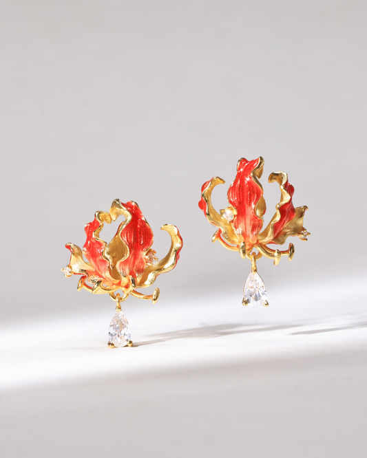 Rafayel - Flame Lily Earrings
