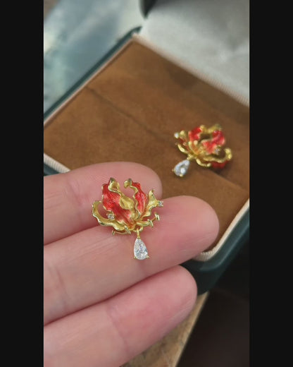 Rafayel - Flame Lily Earrings