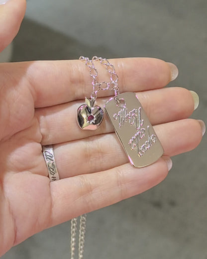 Caleb - Apple Tag Necklace