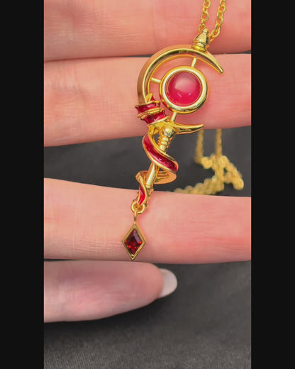 Frieren - Elf Staff Necklace | Red Classic Edition