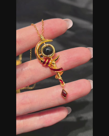 Frieren - Elf Staff Necklace | Black Projection Edition