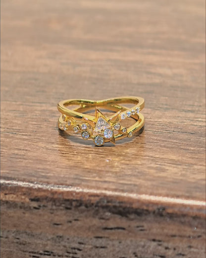 Caleb - Engagement Ring | Homeward Crane (Gold Finish)